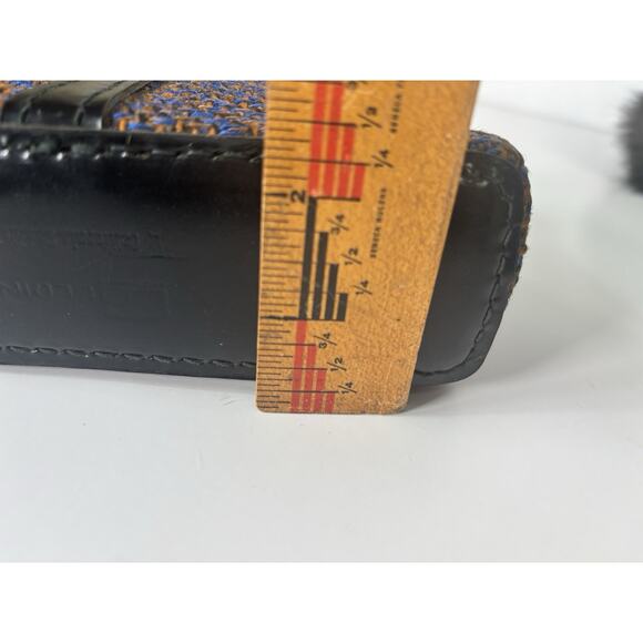 Vintage Belding California Saddle Leather Tweed Bag Crossbody Bag Purse 7x5.5" - Picture 12 of 16